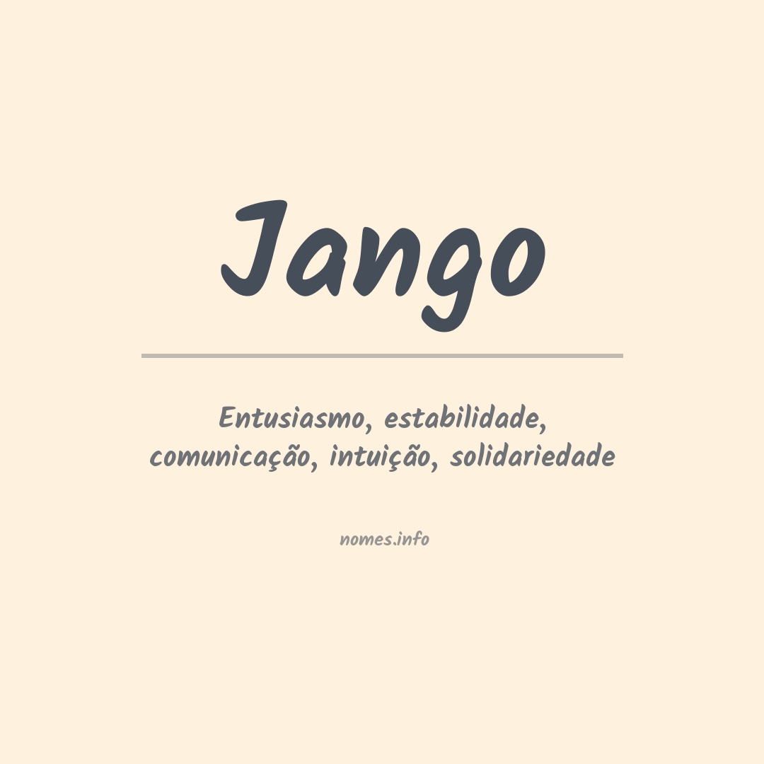 Significado do nome Jango