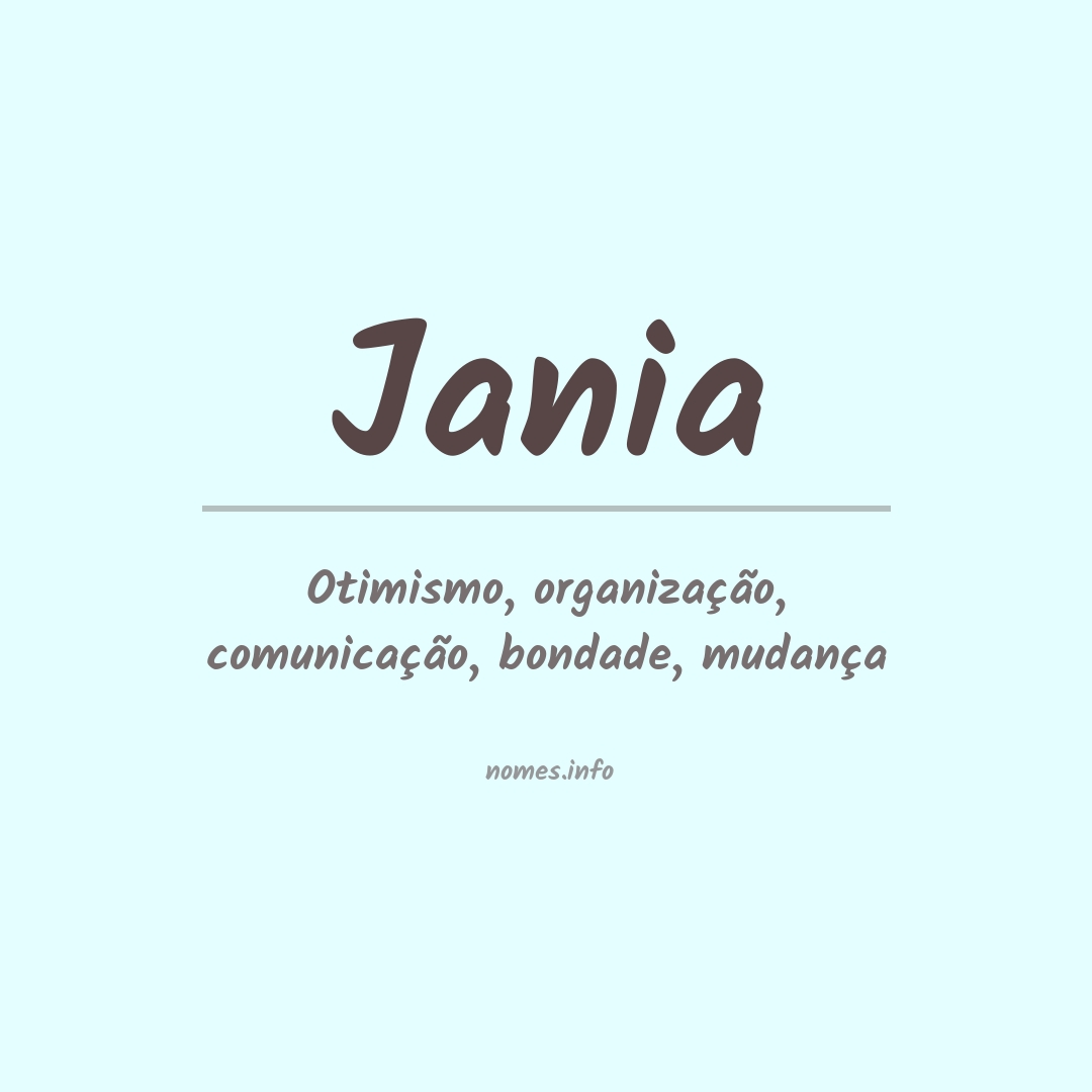 Significado do nome Jania