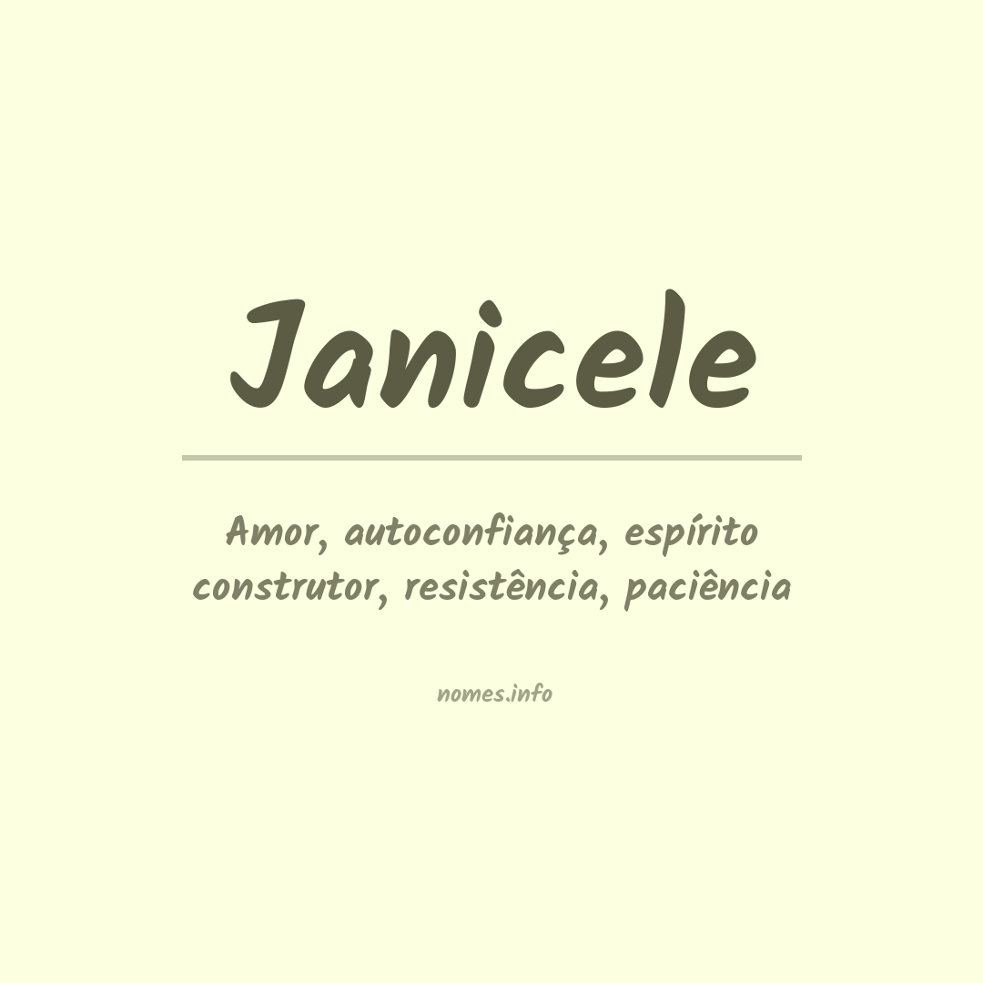 Significado do nome Janicele