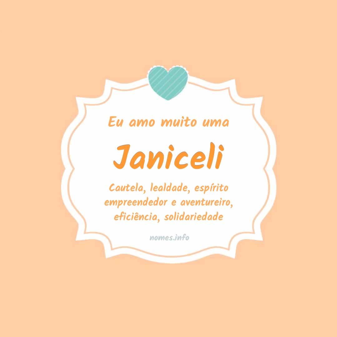 Eu amo muito Janiceli