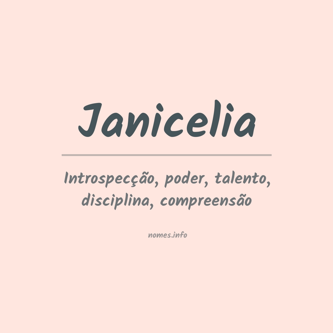 Significado do nome Janicelia