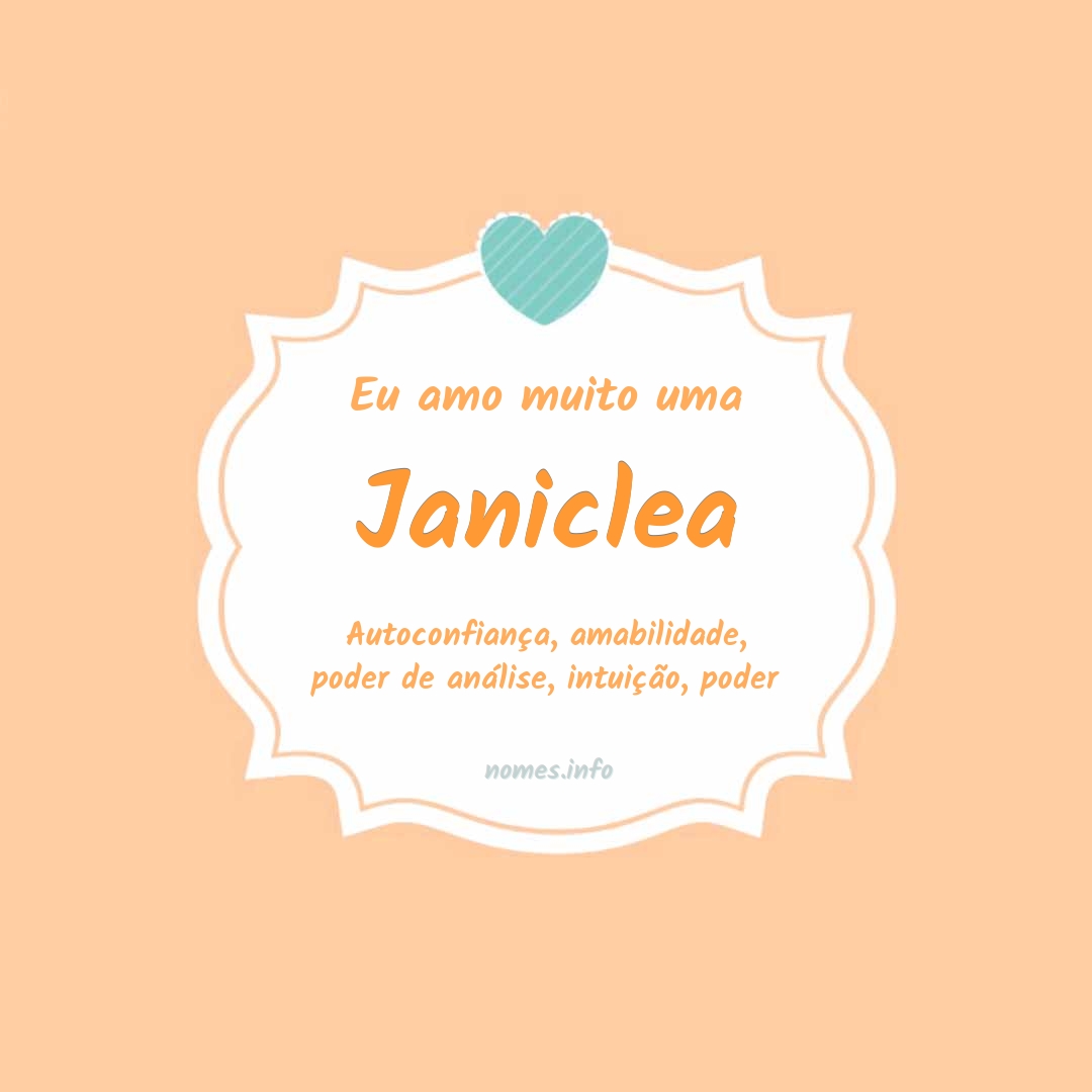 Eu amo muito Janiclea