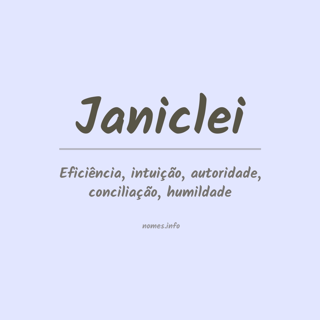 Significado do nome Janiclei