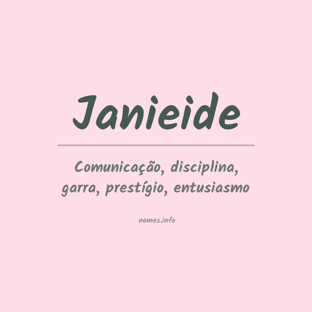 Significado do nome Janieide