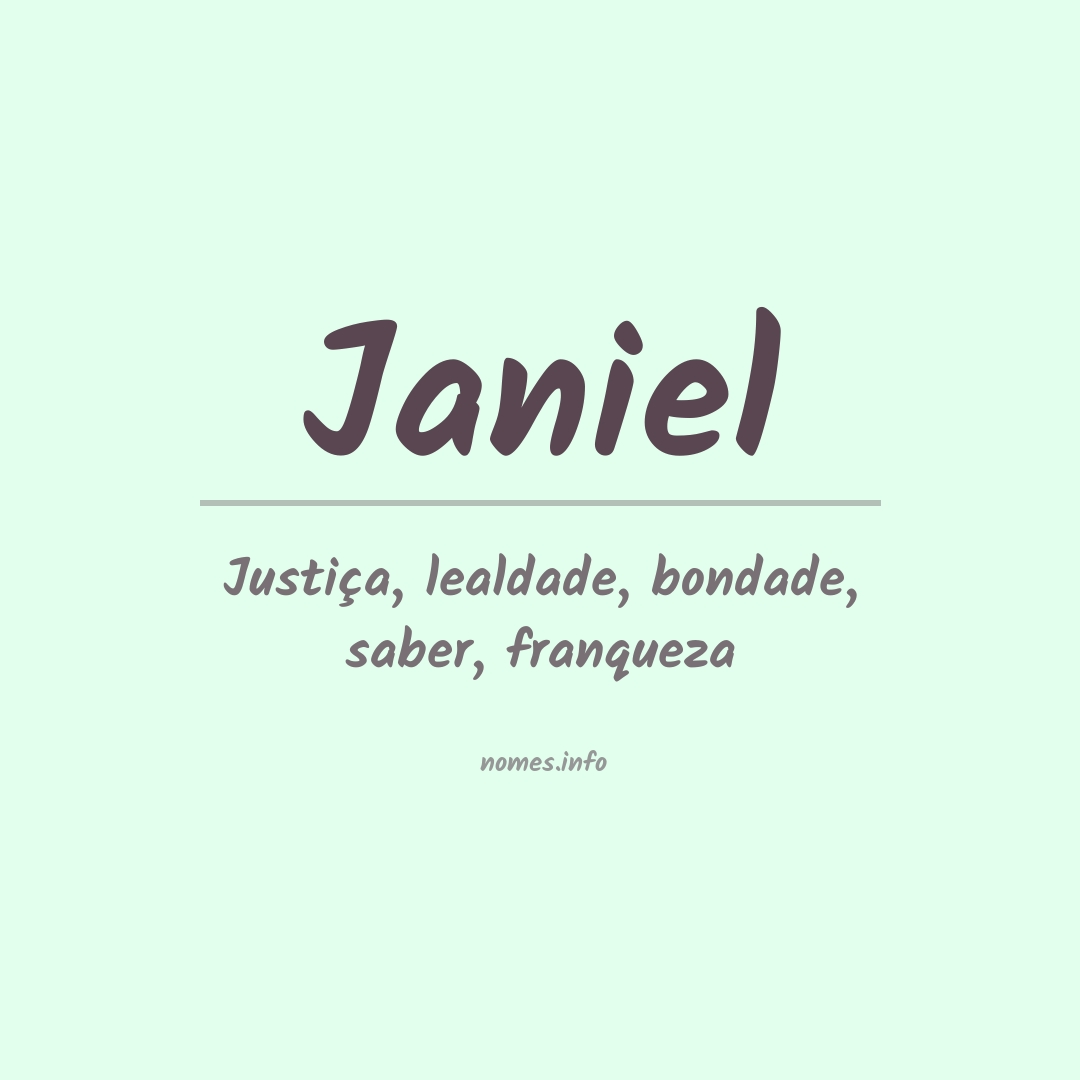 Significado do nome Janiel