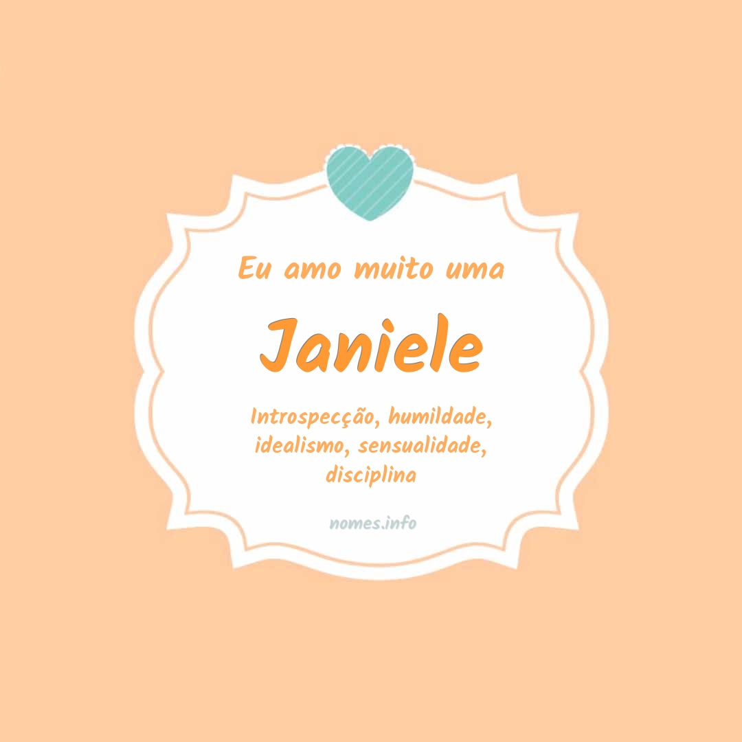 Eu amo muito Janiele