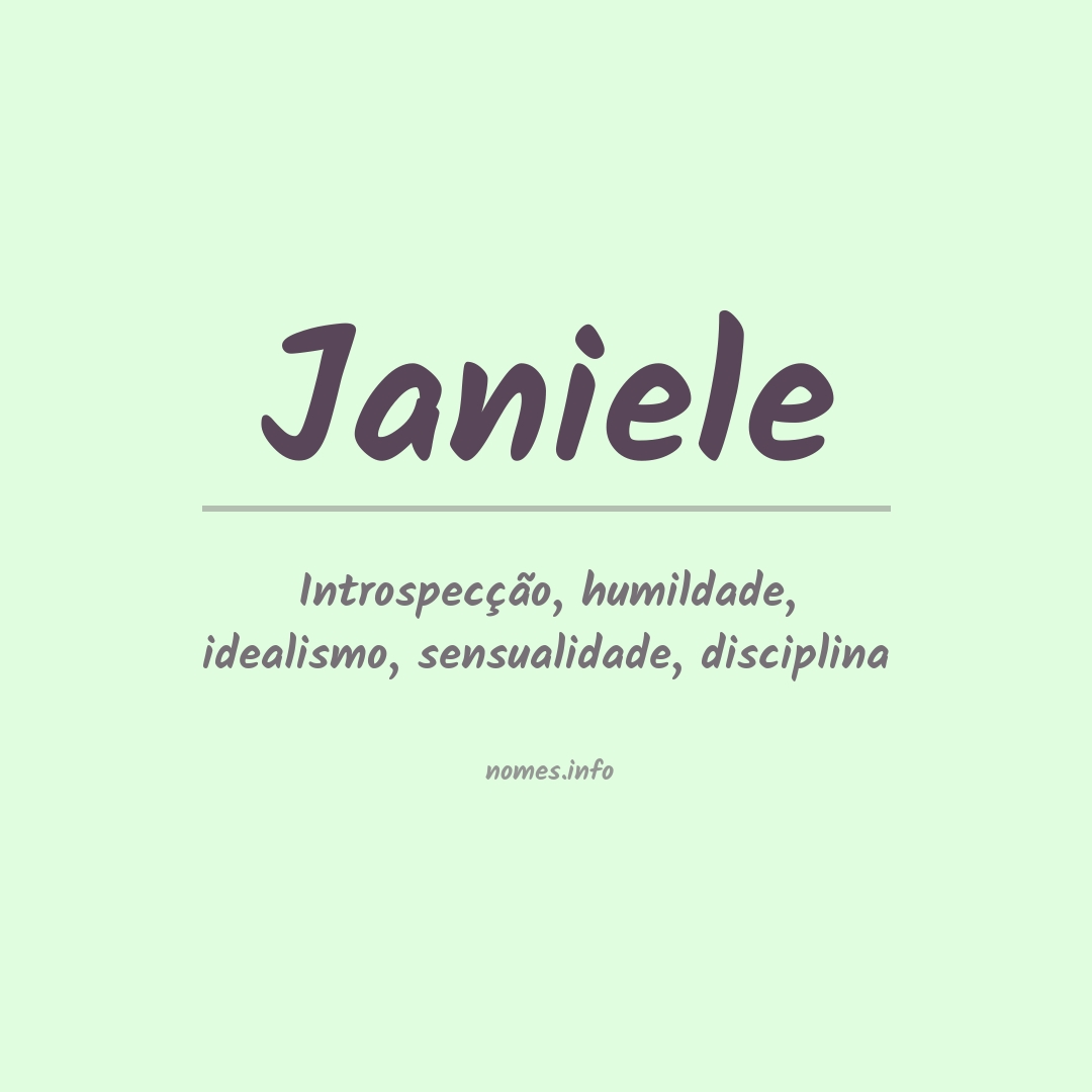 Significado do nome Janiele