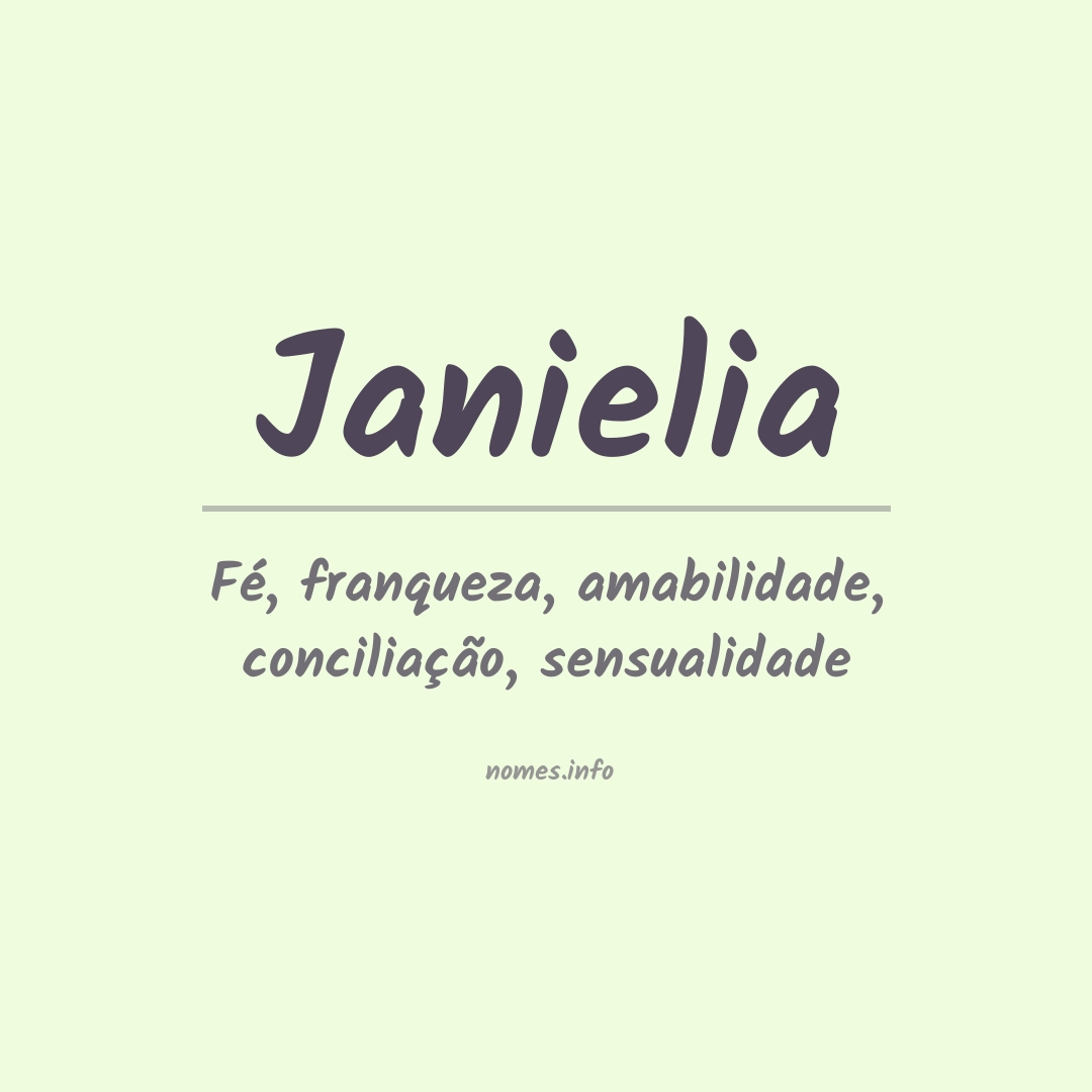 Significado do nome Janielia