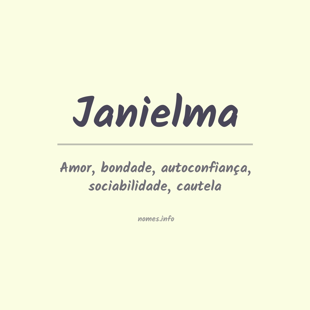 Significado do nome Janielma