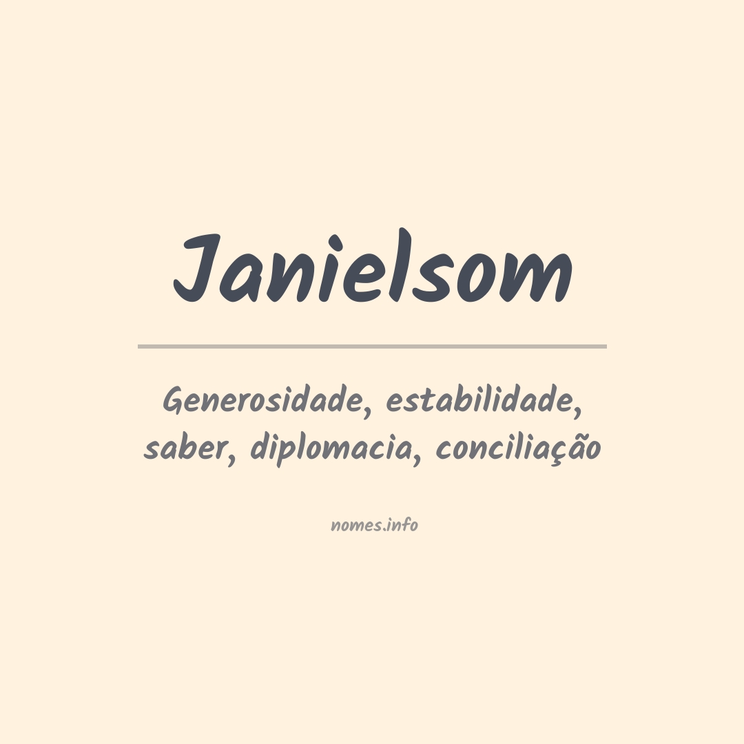 Significado do nome Janielsom