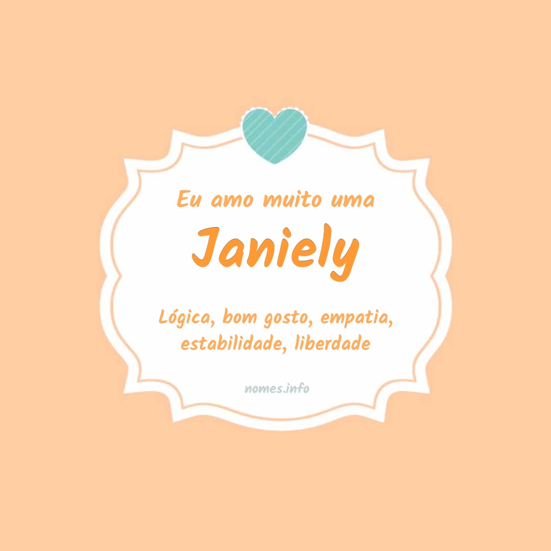 Eu amo muito Janiely