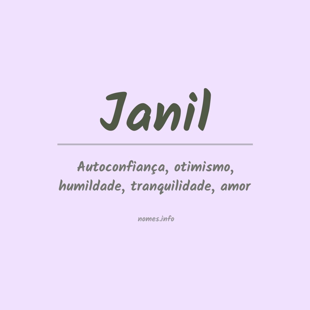 Significado do nome Janil