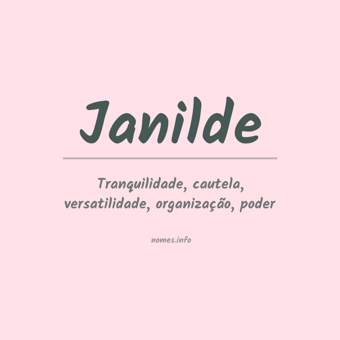 Significado do nome Janilde