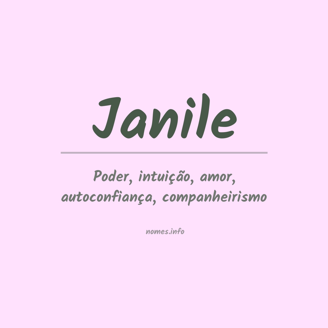 Significado do nome Janile
