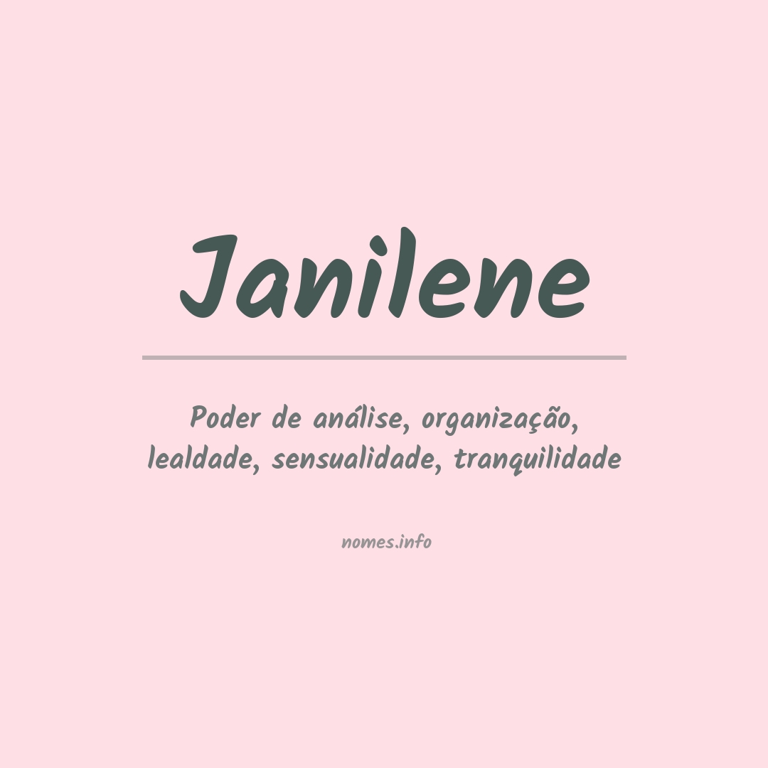 Significado do nome Janilene