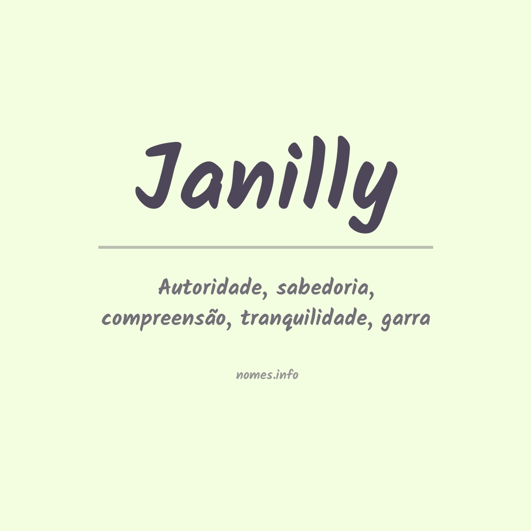 Significado do nome Janilly