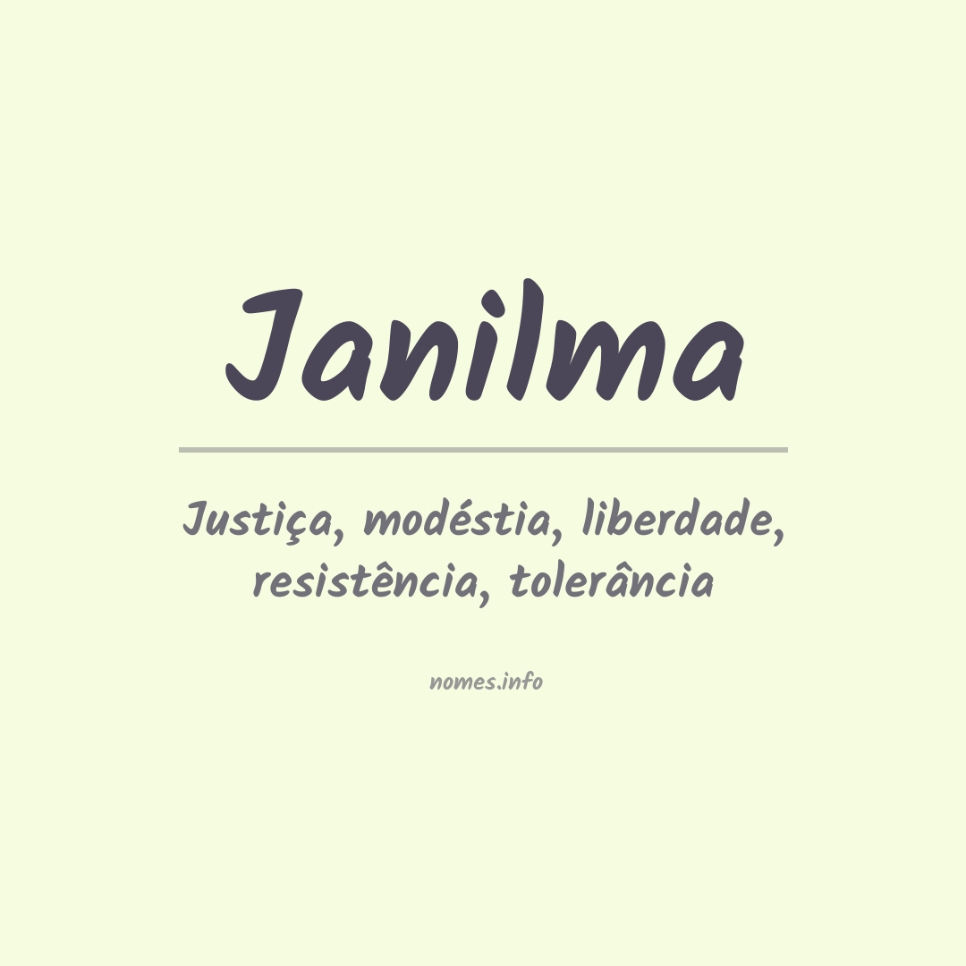 Significado do nome Janilma