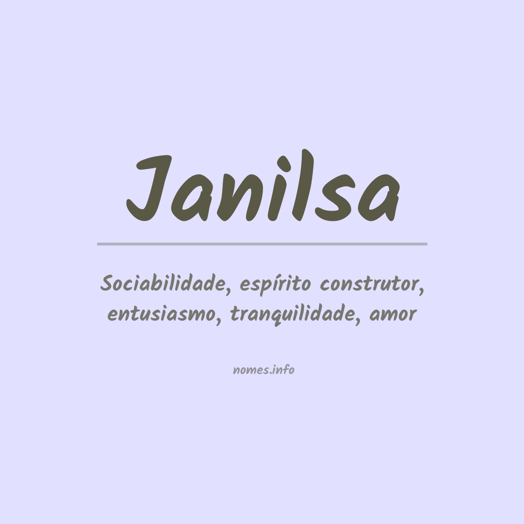Significado do nome Janilsa