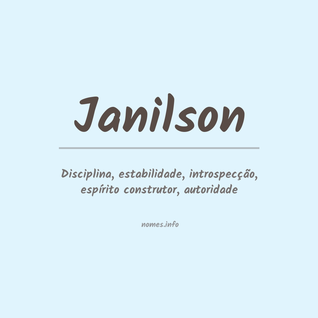 Significado do nome Janilson