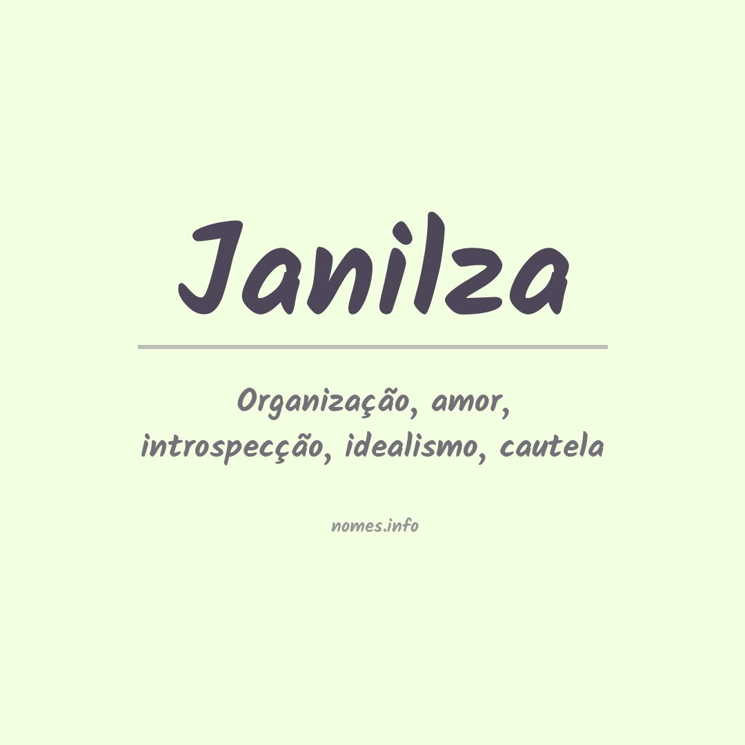 Significado do nome Janilza