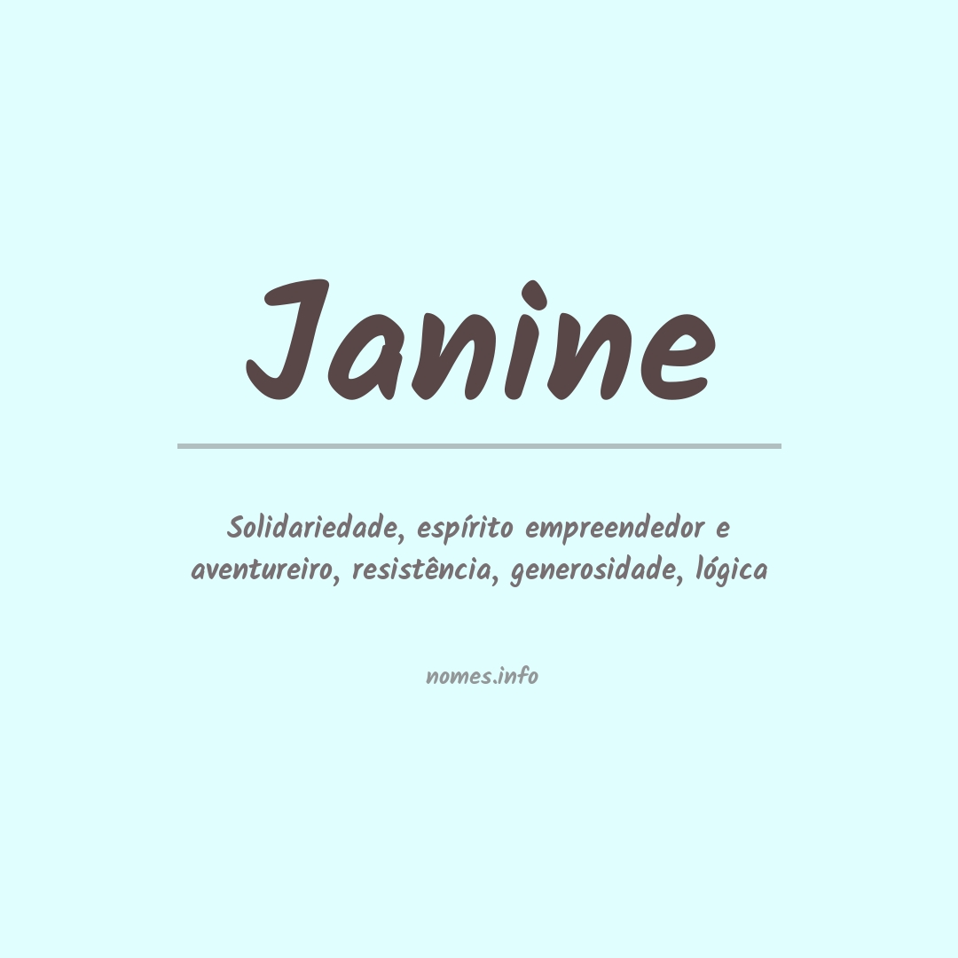 Significado do nome Janine