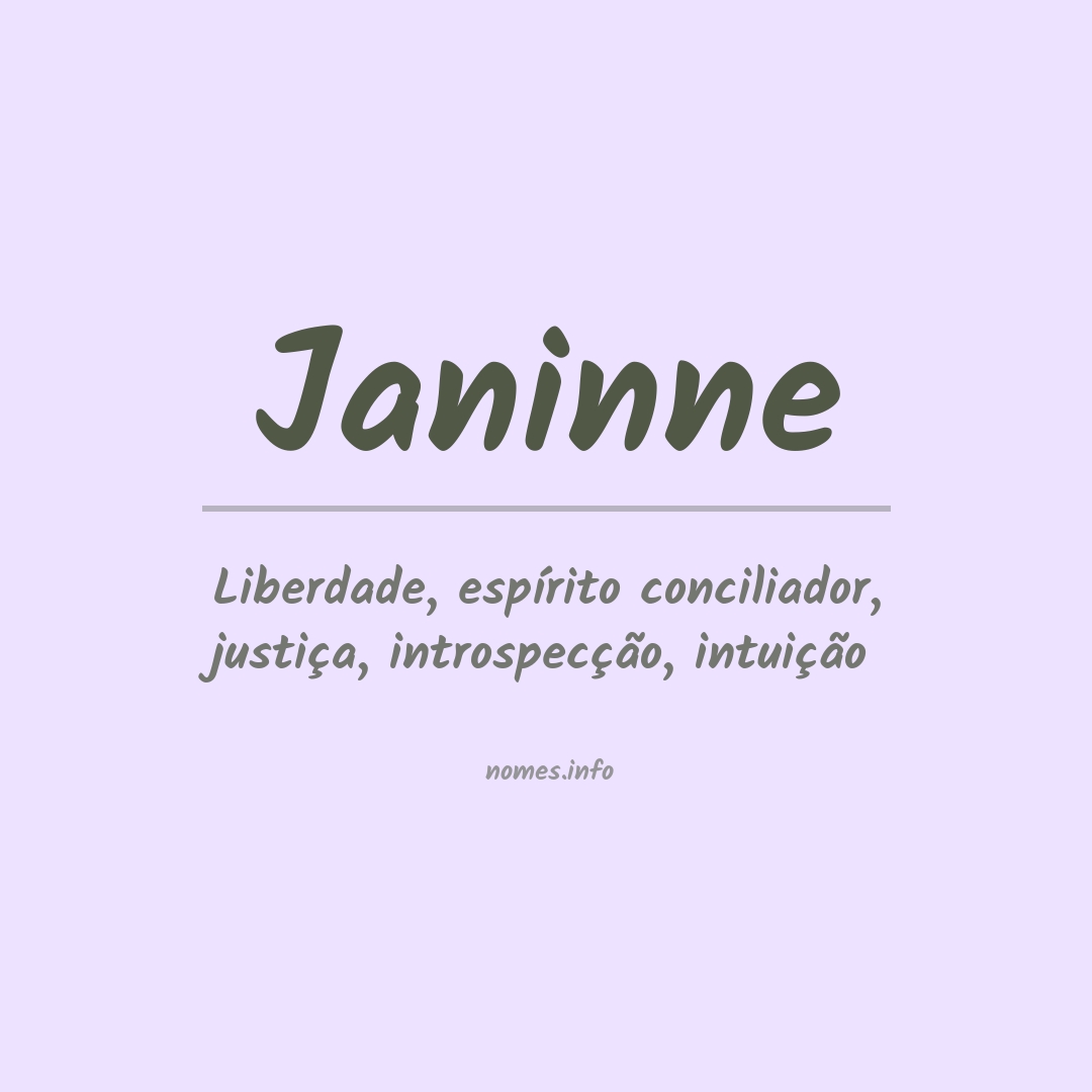Significado do nome Janinne