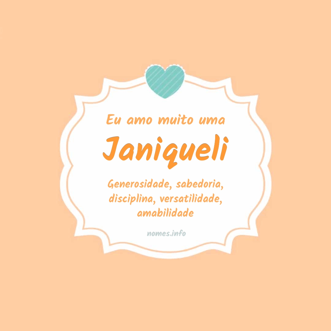 Eu amo muito Janiqueli