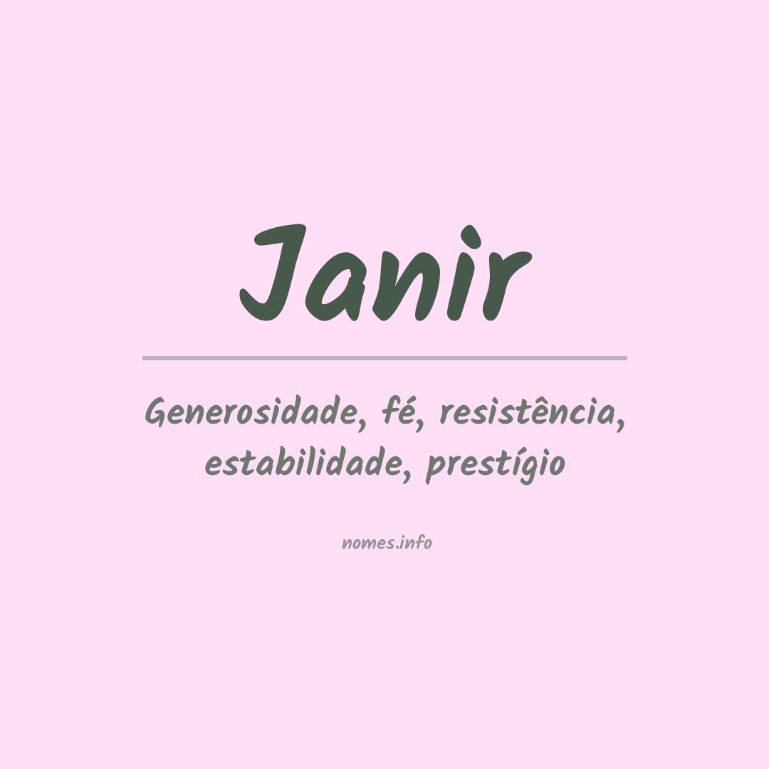 Significado do nome Janir