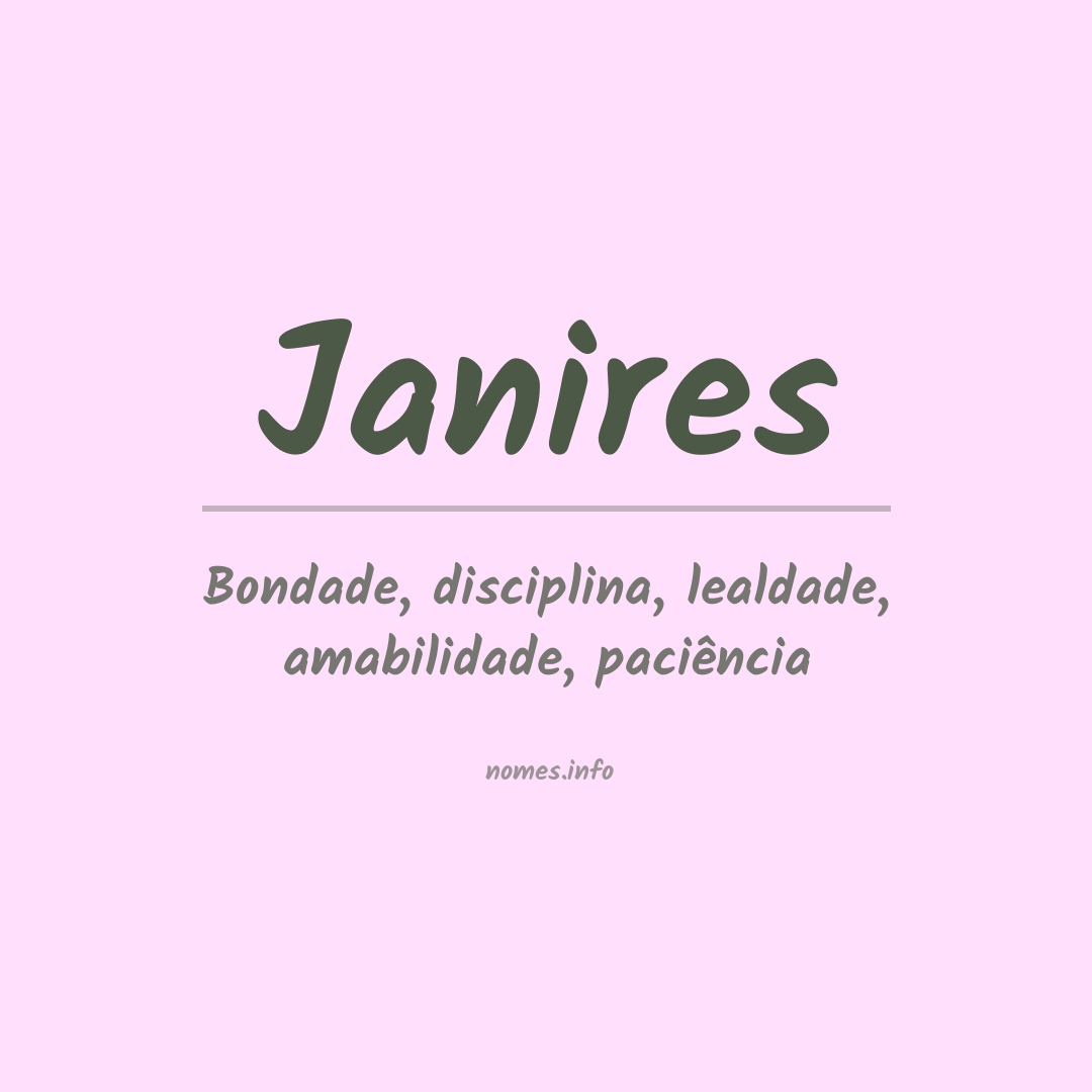 Significado do nome Janires