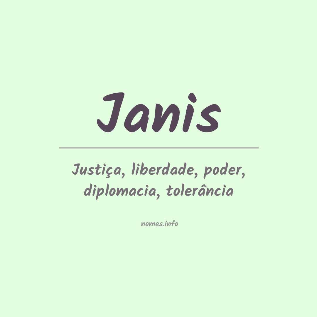 Significado do nome Janis