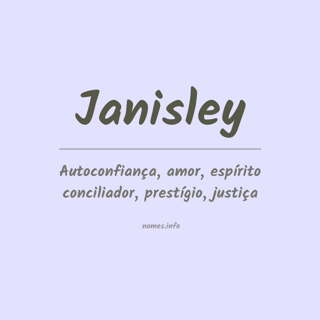 Significado do nome Janisley