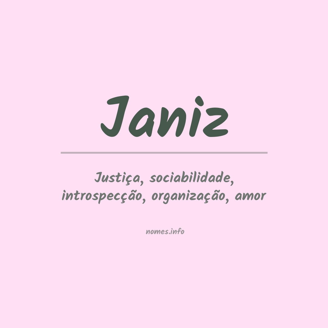 Significado do nome Janiz