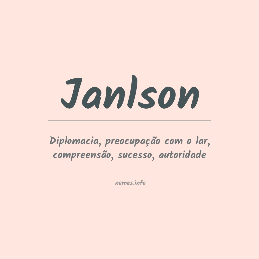 Significado do nome Janlson