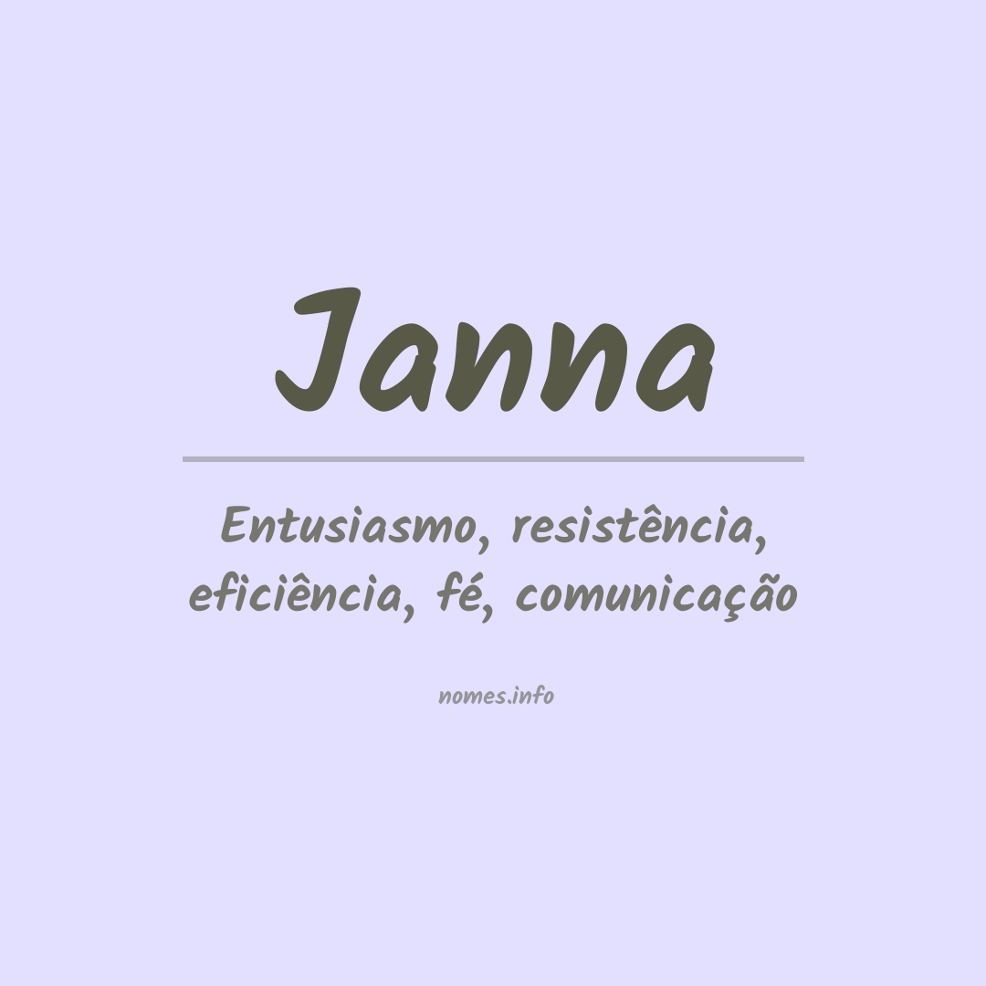 Significado do nome Janna