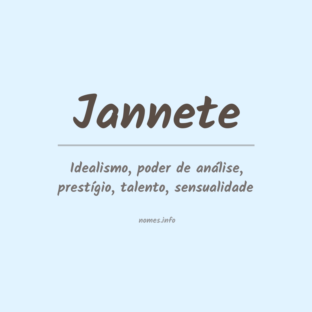 Significado do nome Jannete