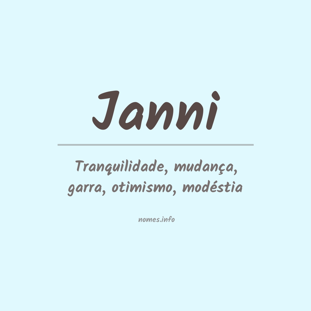 Significado do nome Janni