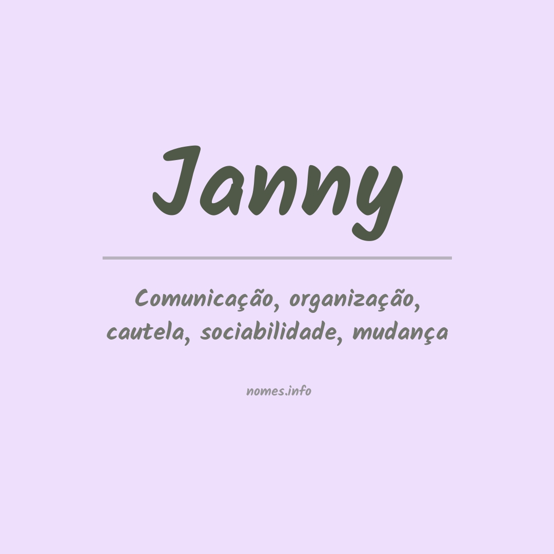 Significado do nome Janny