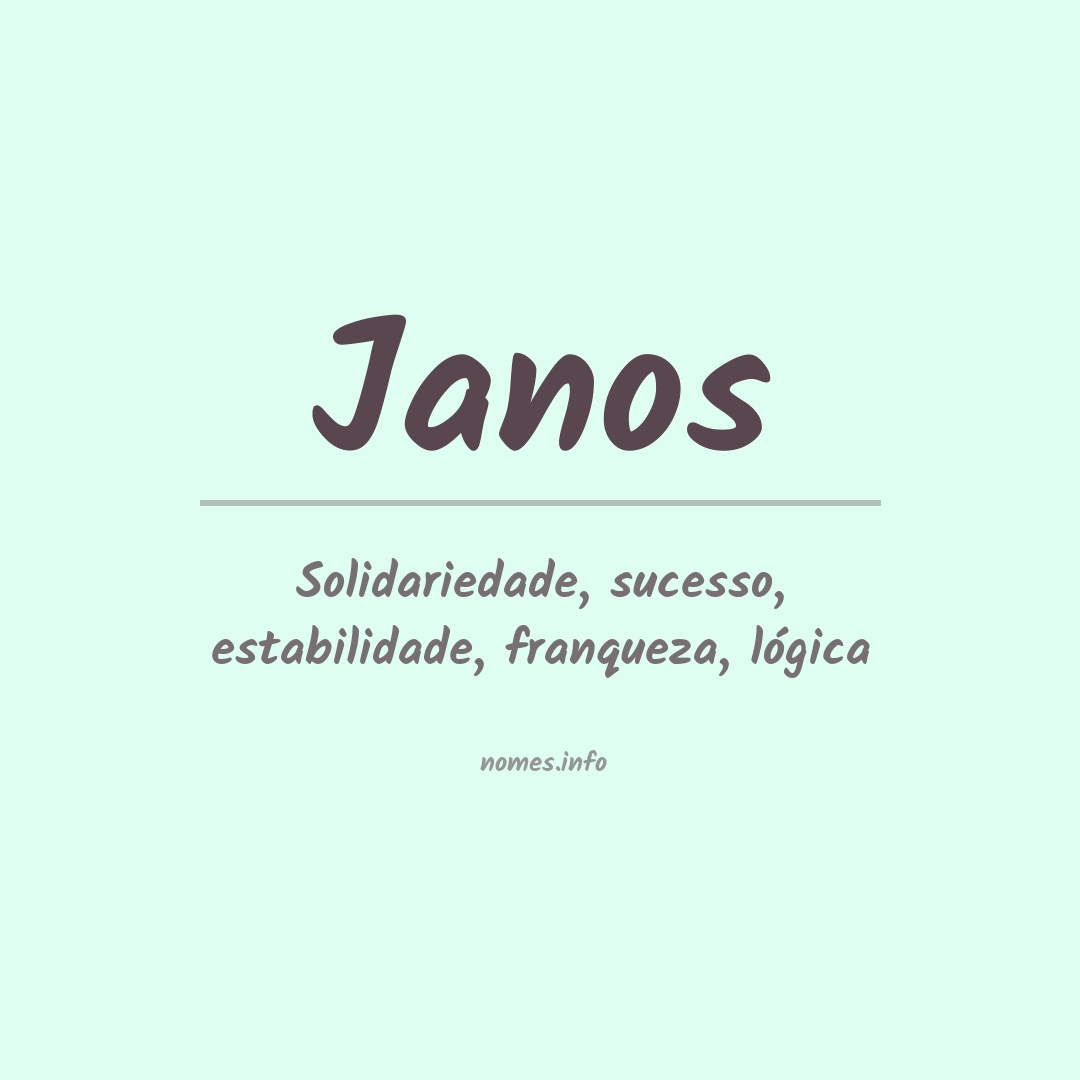 Significado do nome Janos