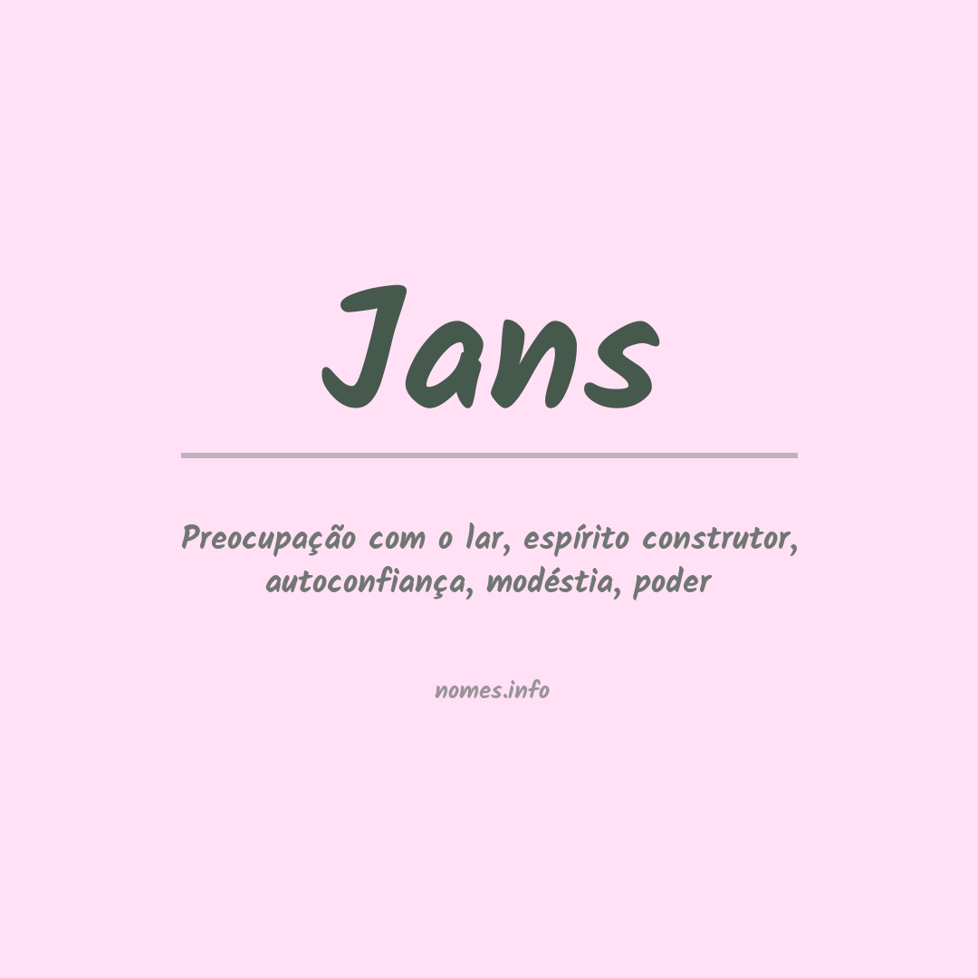 Significado do nome Jans