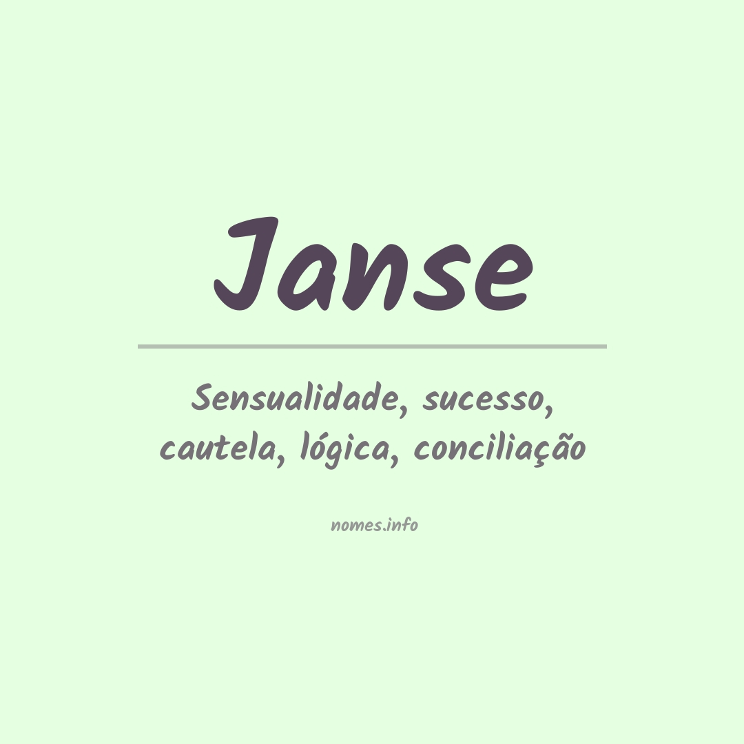 Significado do nome Janse