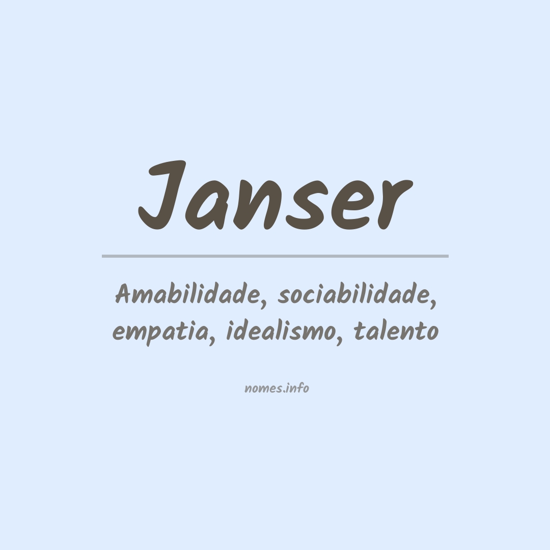 Significado do nome Janser