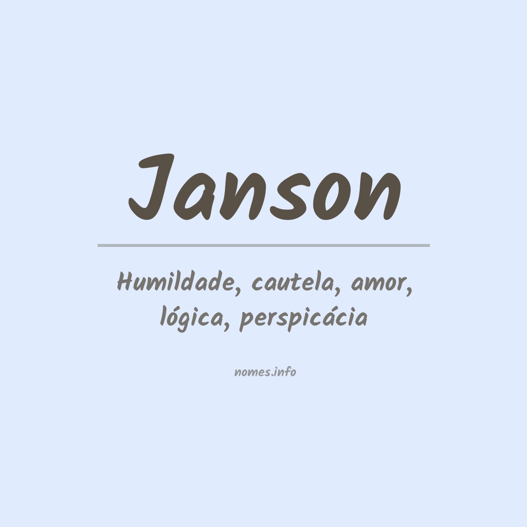 Significado do nome Janson