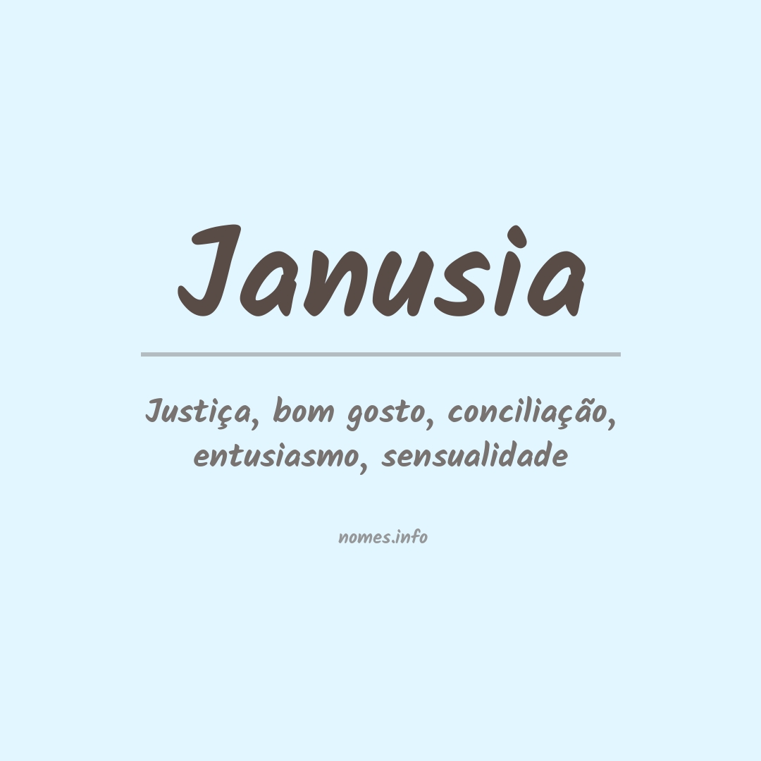 Significado do nome Janusia