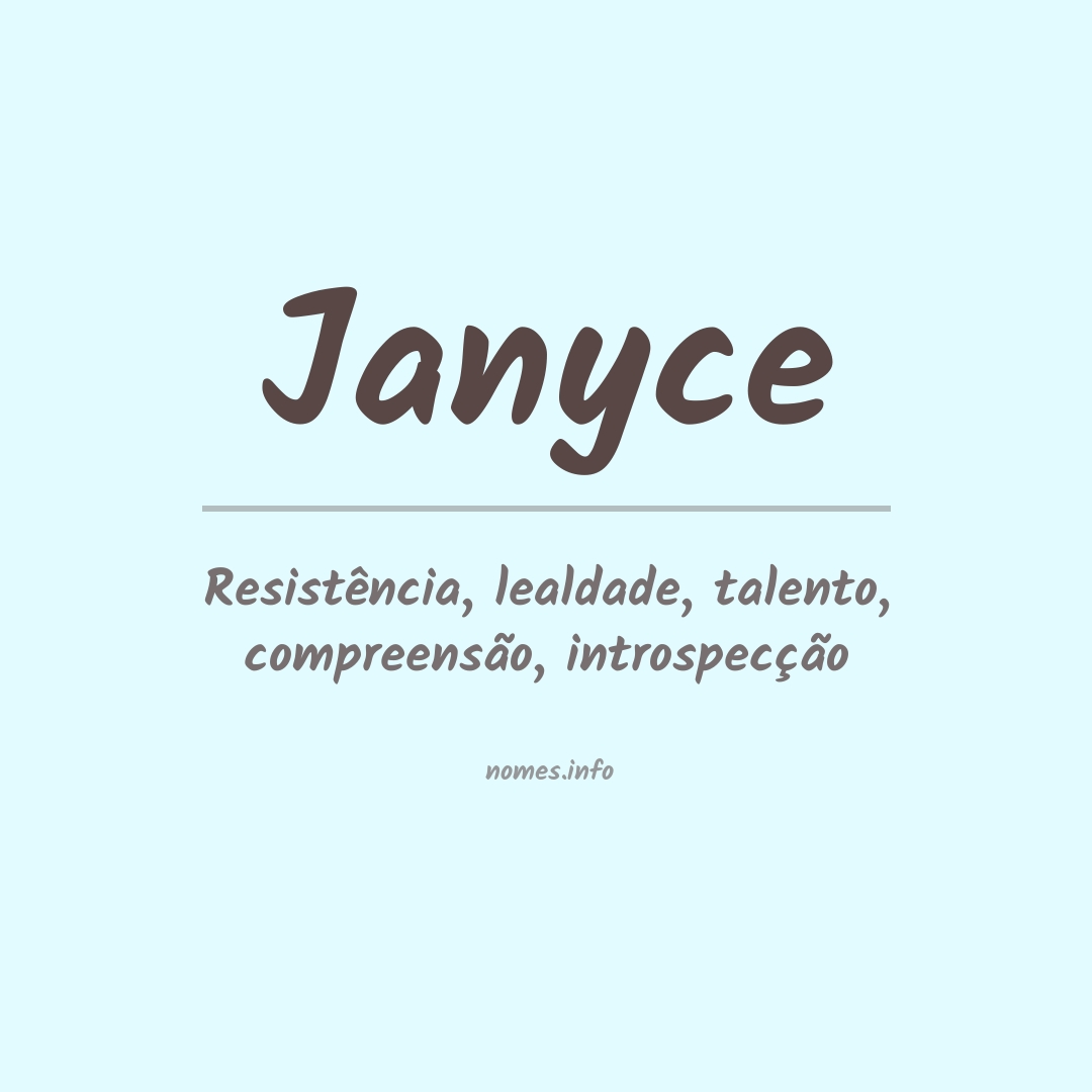 Significado do nome Janyce