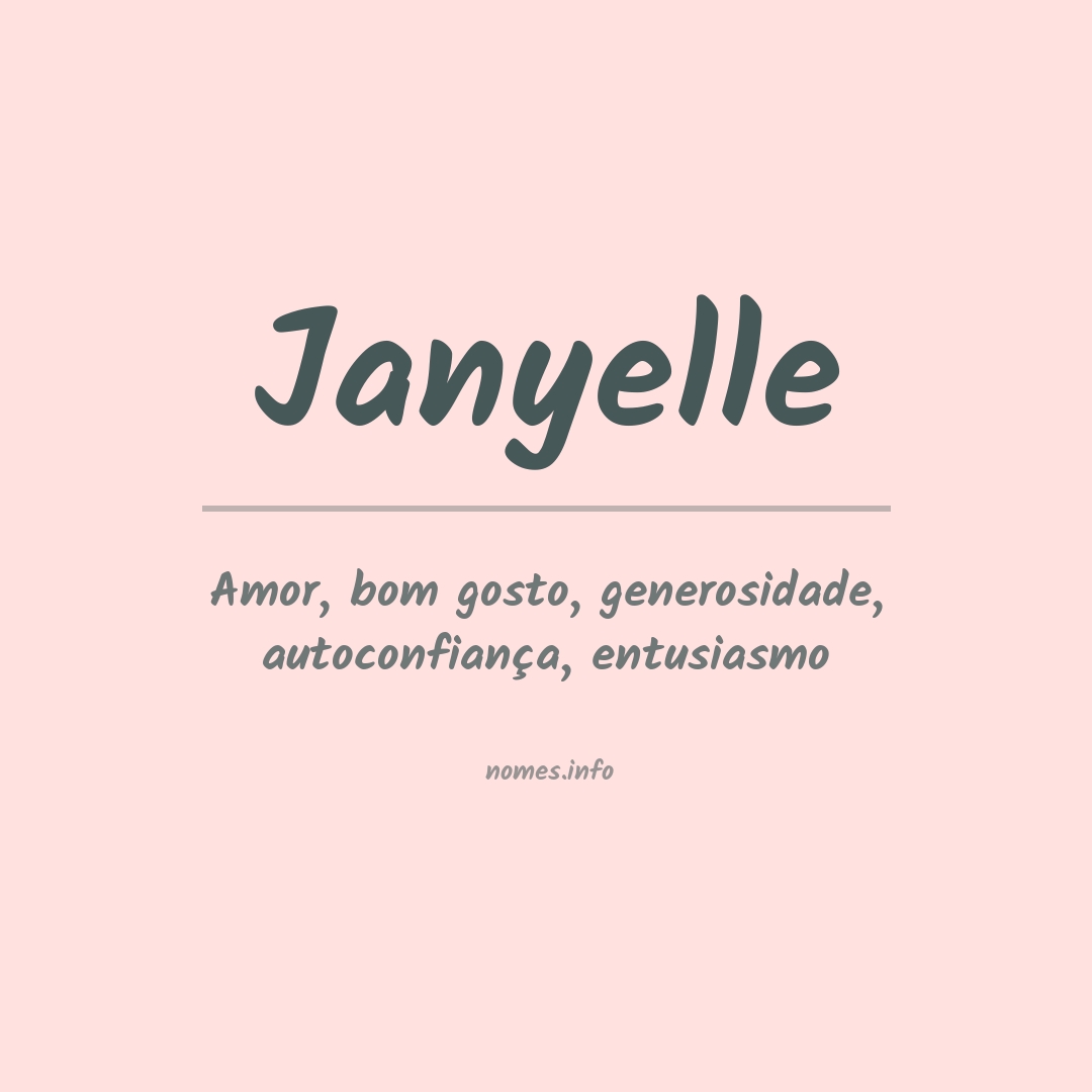 Significado do nome Janyelle
