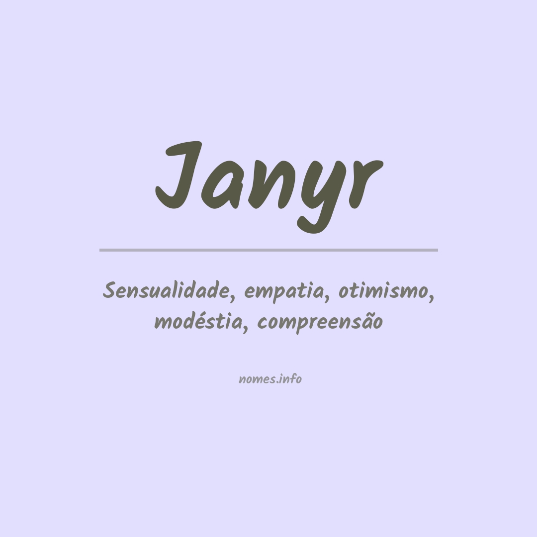 Significado do nome Janyr