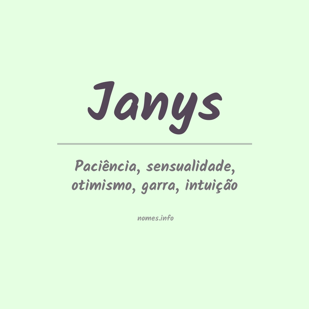 Significado do nome Janys