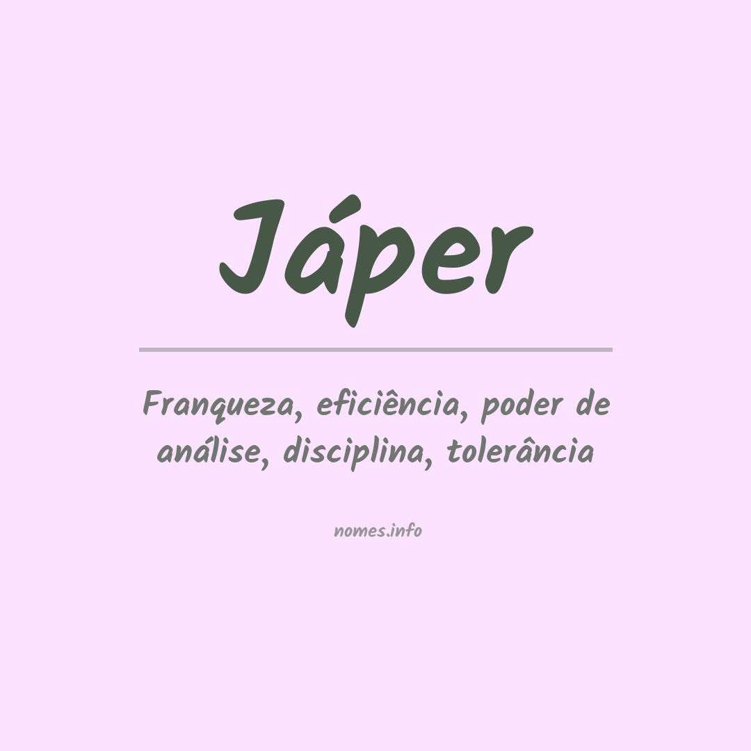 Significado do nome Jáper