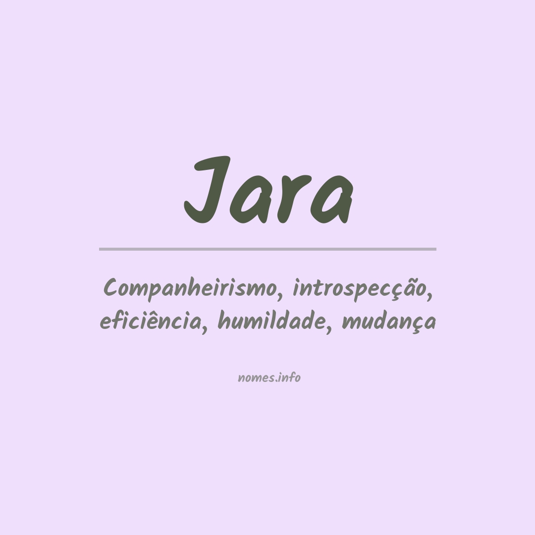 Significado do nome Jara