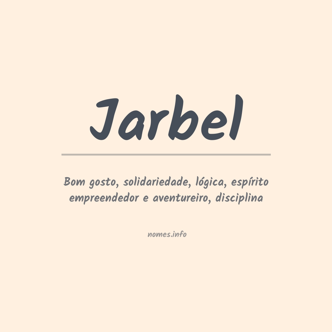 Significado do nome Jarbel